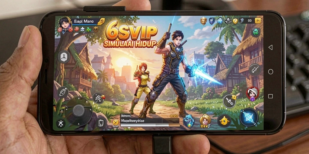 Tangkapan layar utama 6SVIP menunjukkan gameplay simulasi yang mendalam.
