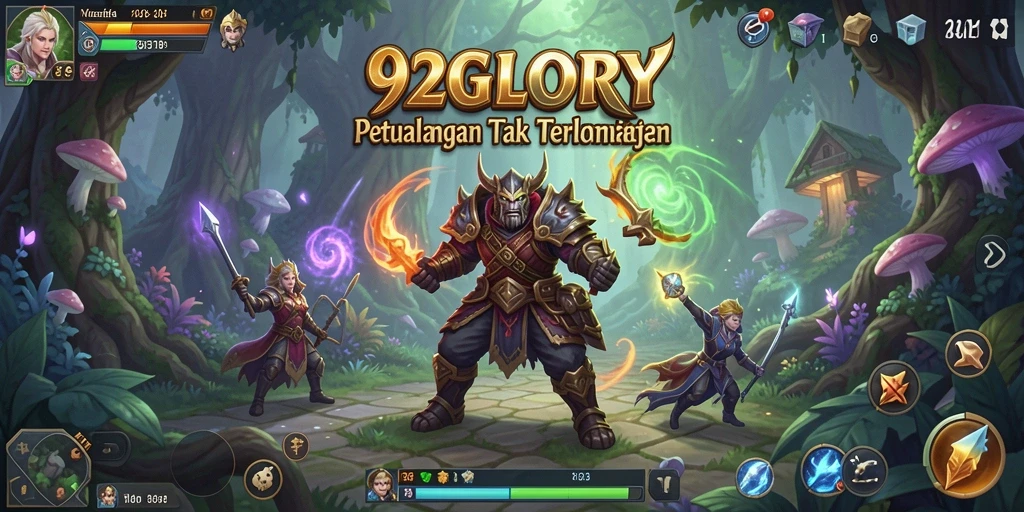 Screenshot gameplay 92GLORY yang menakjubkan dengan aksi petualangan seru.