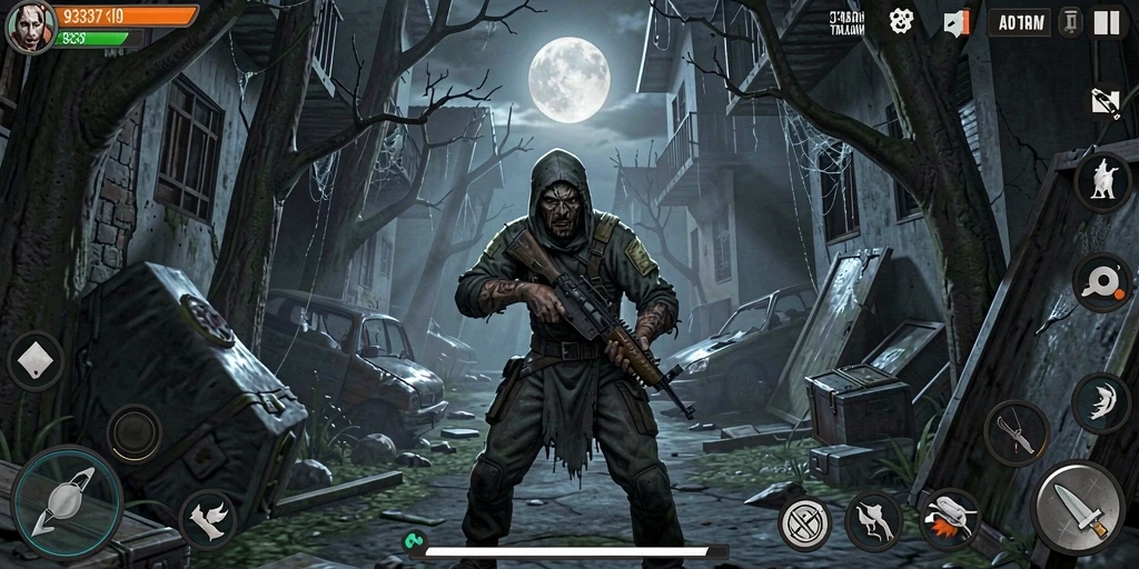 Gameplay menegangkan saat karakter berlari dari makhluk mengerikan.