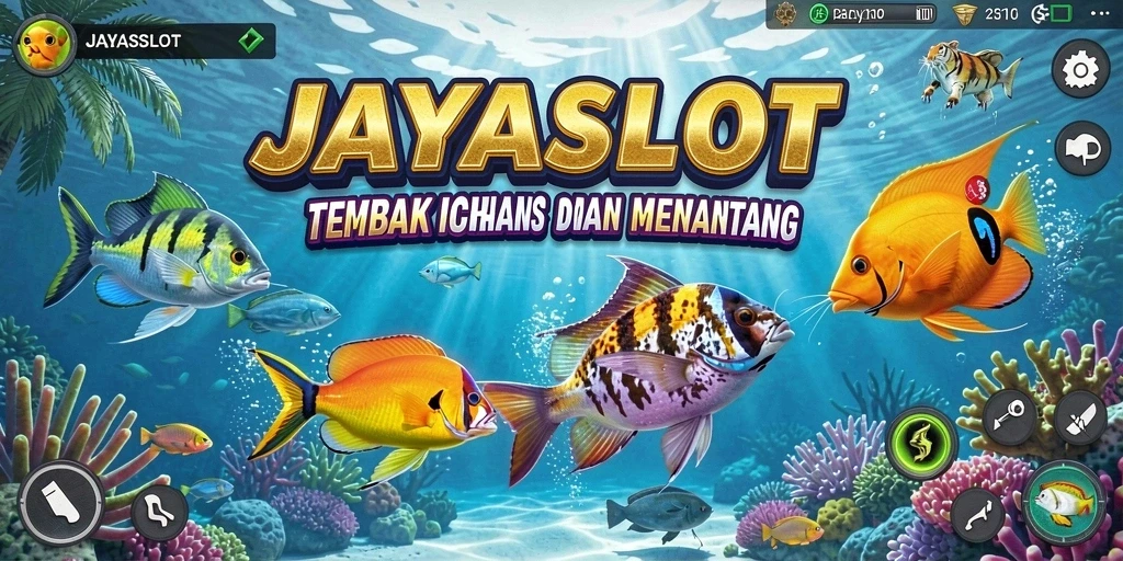 Tampilan gameplay JAYASLOT dengan aksi tembak ikan yang seru.