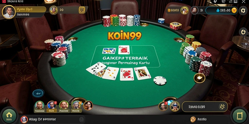 Tampilan permainan Poker KOIN99 yang mendebarkan dan interaktif.
