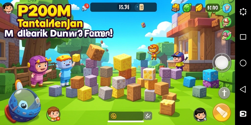 Tampilan gameplay P200M yang seru dan menantang dalam setiap level.