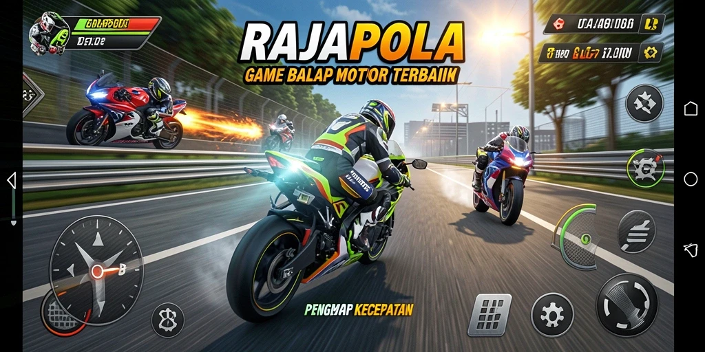 Gameplay seru balapan motor di RAJAPOLA