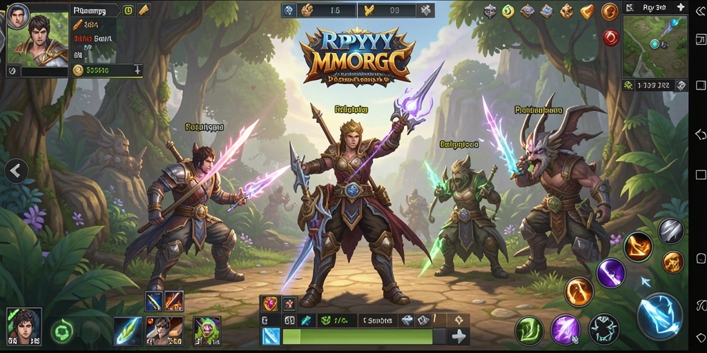 Screenshot RPYYY menampilkan aksi pertempuran seru dalam gameplay MMORPG.