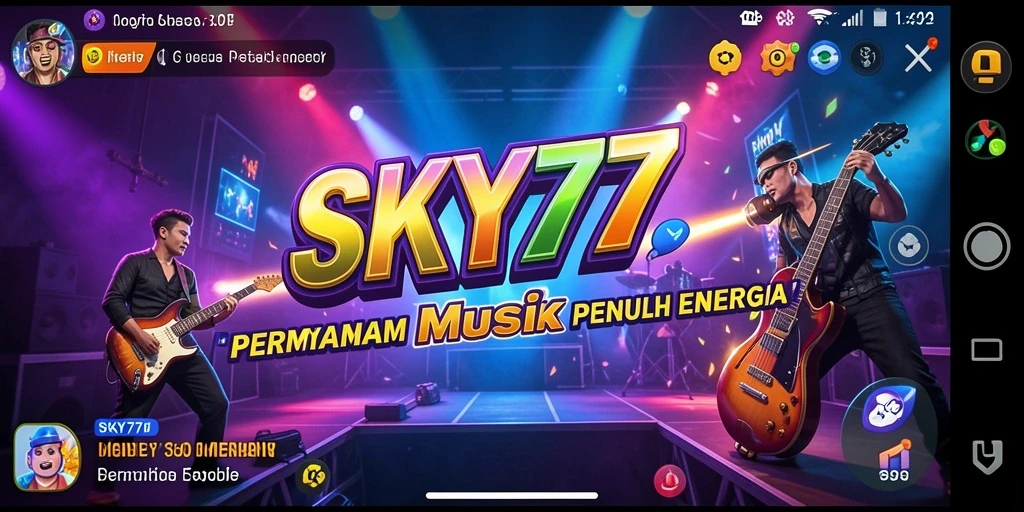 Tampilan gameplay <strong>SKY77</strong> yang seru dan interaktif saat memainkan lagu.