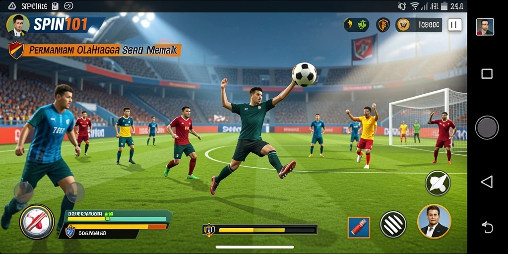 Screenshot utama SPIN101 menampilkan gameplay yang seru dan kompetitif dalam olahraga.