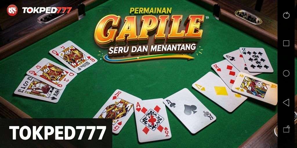Tampilan gameplay seru dari permainan Gaple TOKPED777.