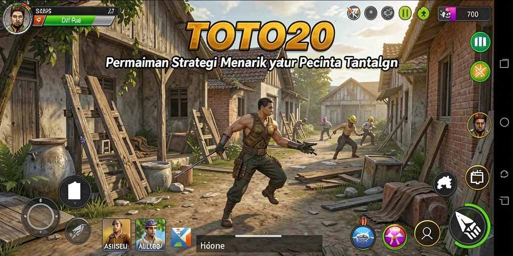 Tampilan gameplay TOTO20 menampilkan pertempuran strategi yang intens dan menarik.